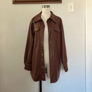 Steve Madden Faux Leather Shacket